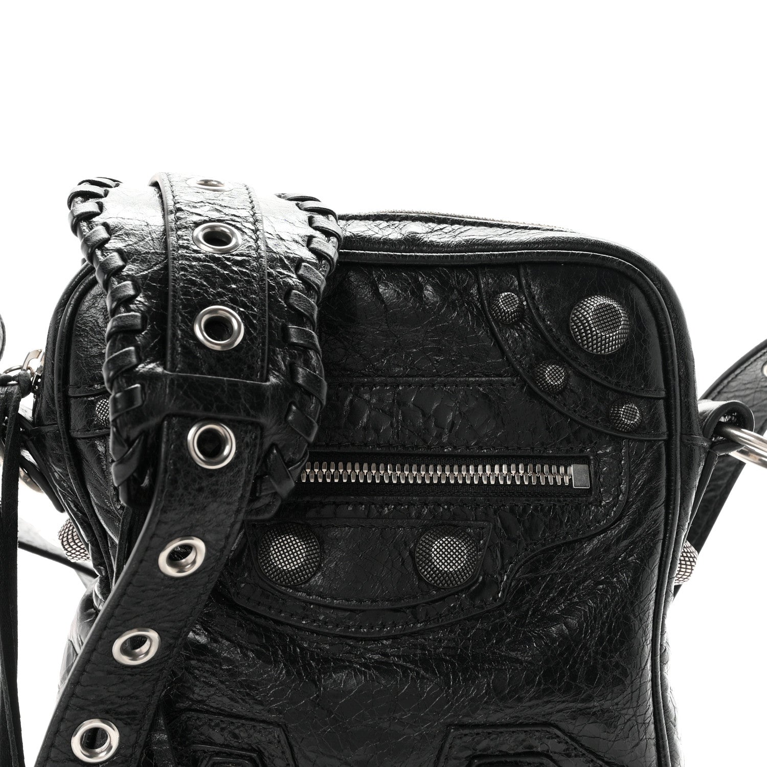 Balenciaga Agneau Arena Le Cagole Crossbody Bag Black 9 of 11