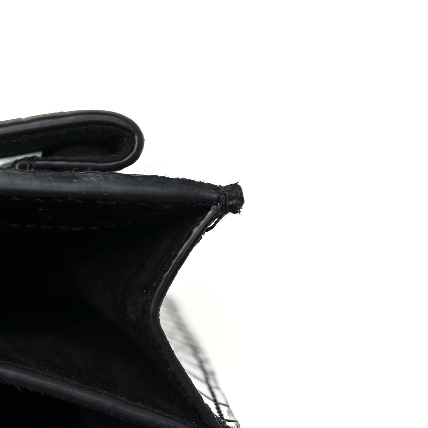 Saint Laurent Calfskin Crocodile Embossed Medium Monogram Sunset Black 16 of 16