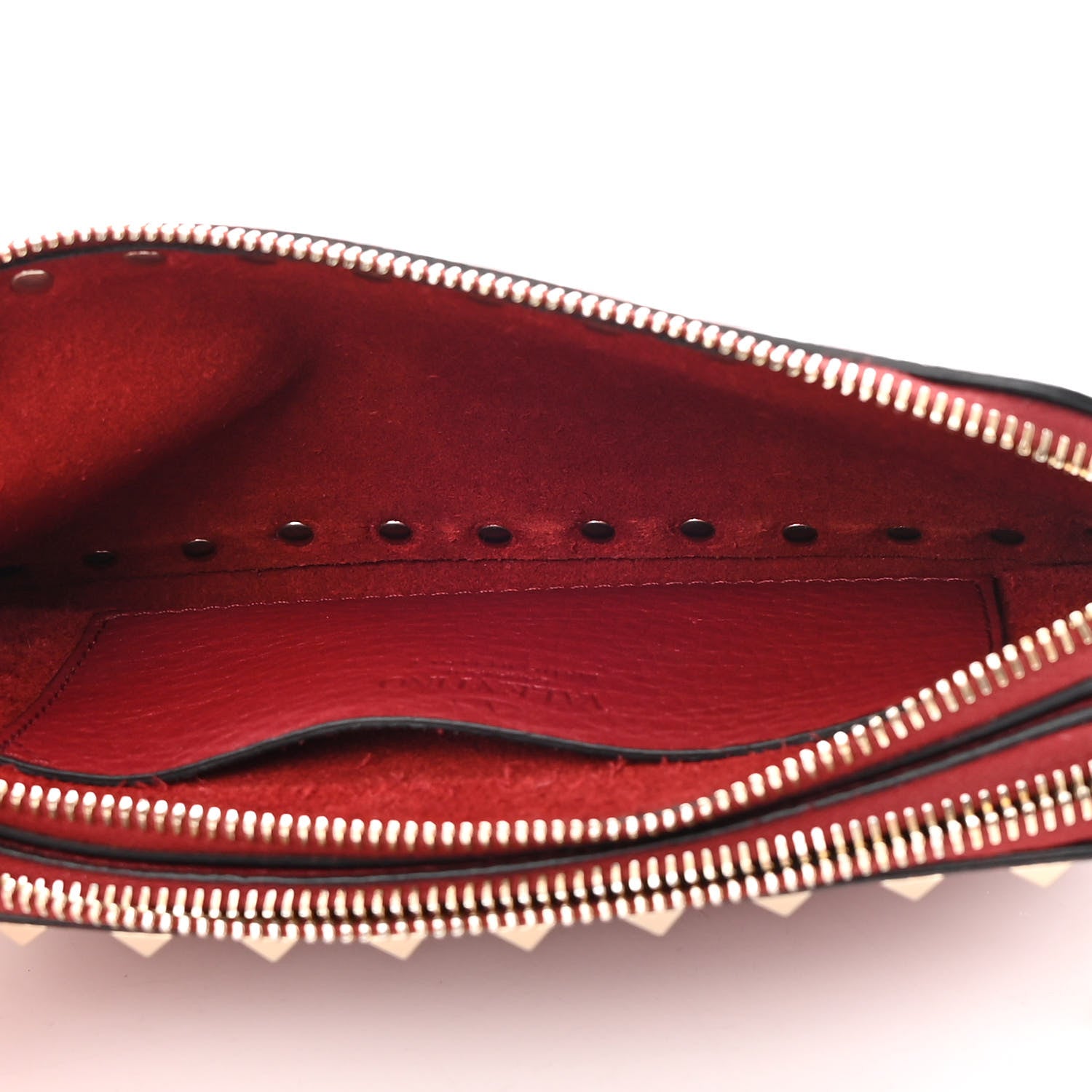 Valentino Garavani Pebbled Calfskin Rockstud Double Zip Camera Crossbody Bag Rosso Valentino 5 of 12