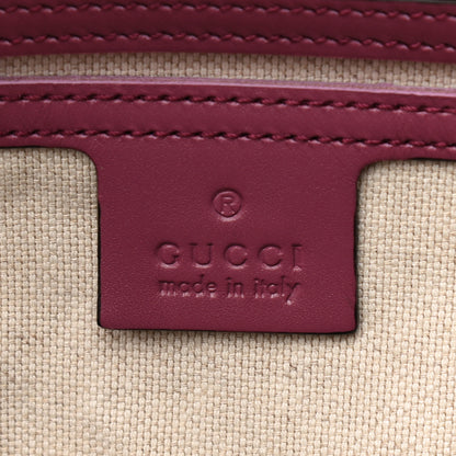 Gucci GG Supreme Monogram Selleria Calfskin Medium Carry On Duffle Bag Beige Ebony Peonia Flower 6 of 9