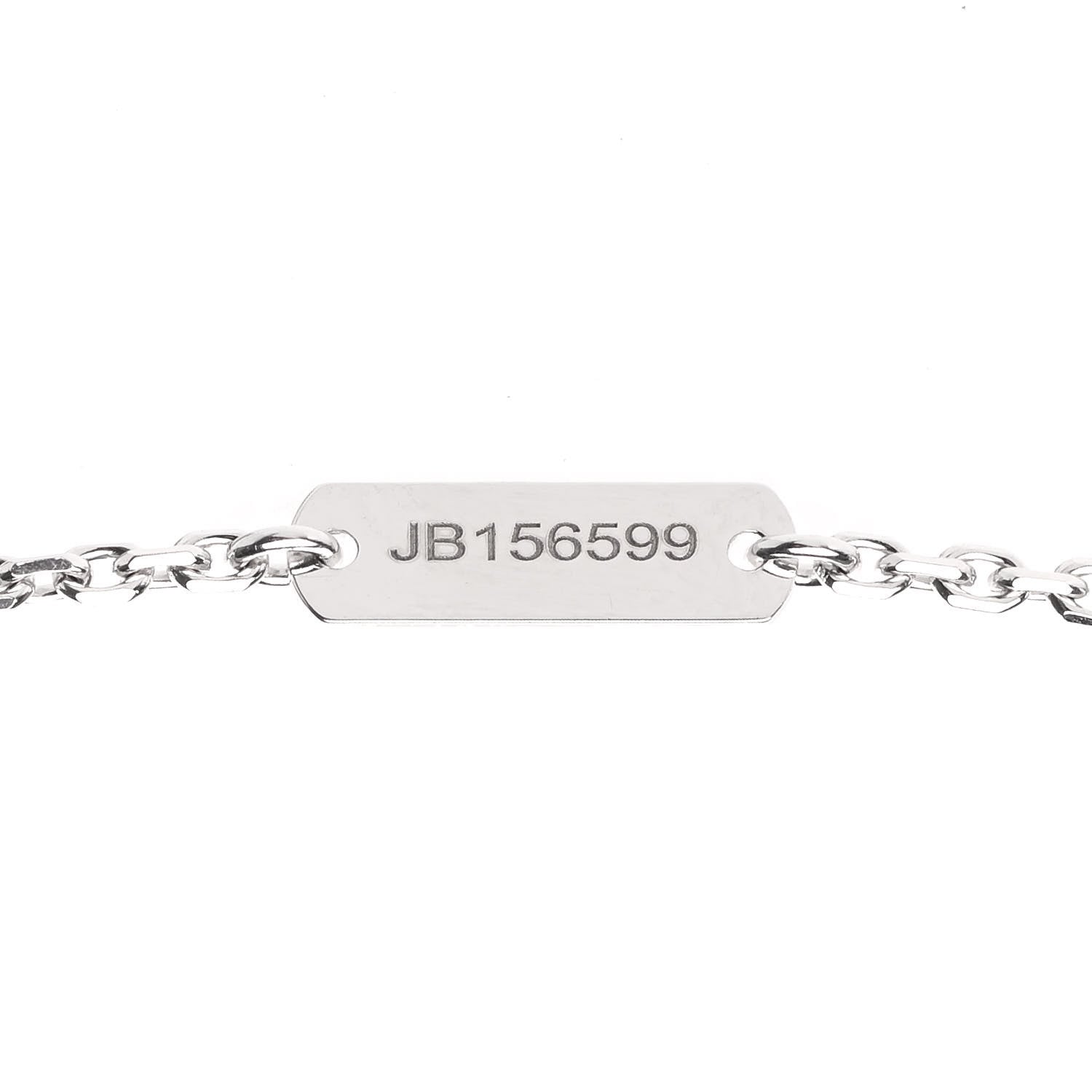 Van Cleef & Arpels 18K White Gold Mother of Pearl Vintage Alhambra Pendant Necklace 6 of 7