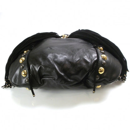 Gucci Leather Suede Fringe Babouska Hobo Black 4 of 11