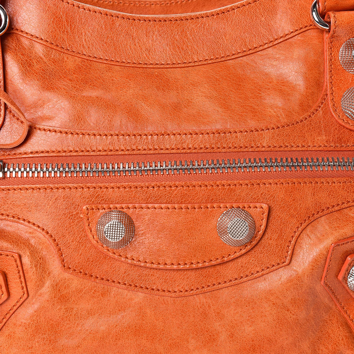 Balenciaga Agneau Giant 21 Silver Hardware City Mandarine 8 of 16
