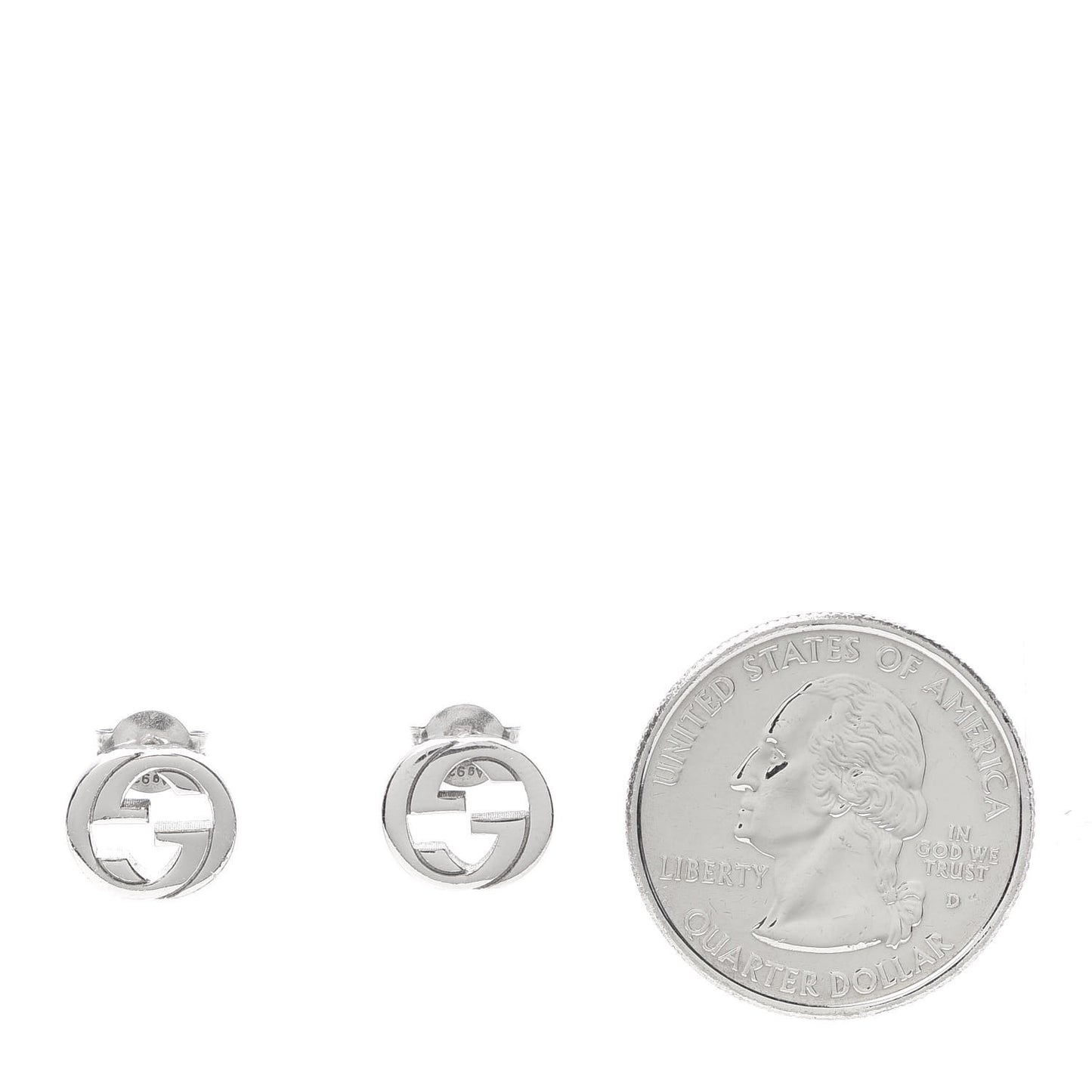 Sterling Silver Interlocking GG Stud Earrings