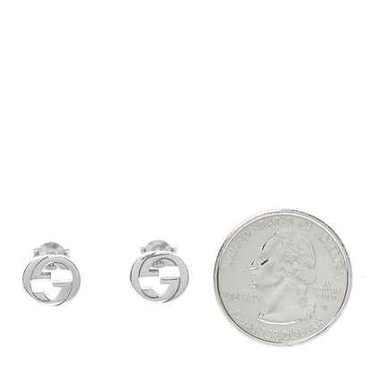 Gucci Sterling Silver Interlocking GG Stud Earrings 2 of 5