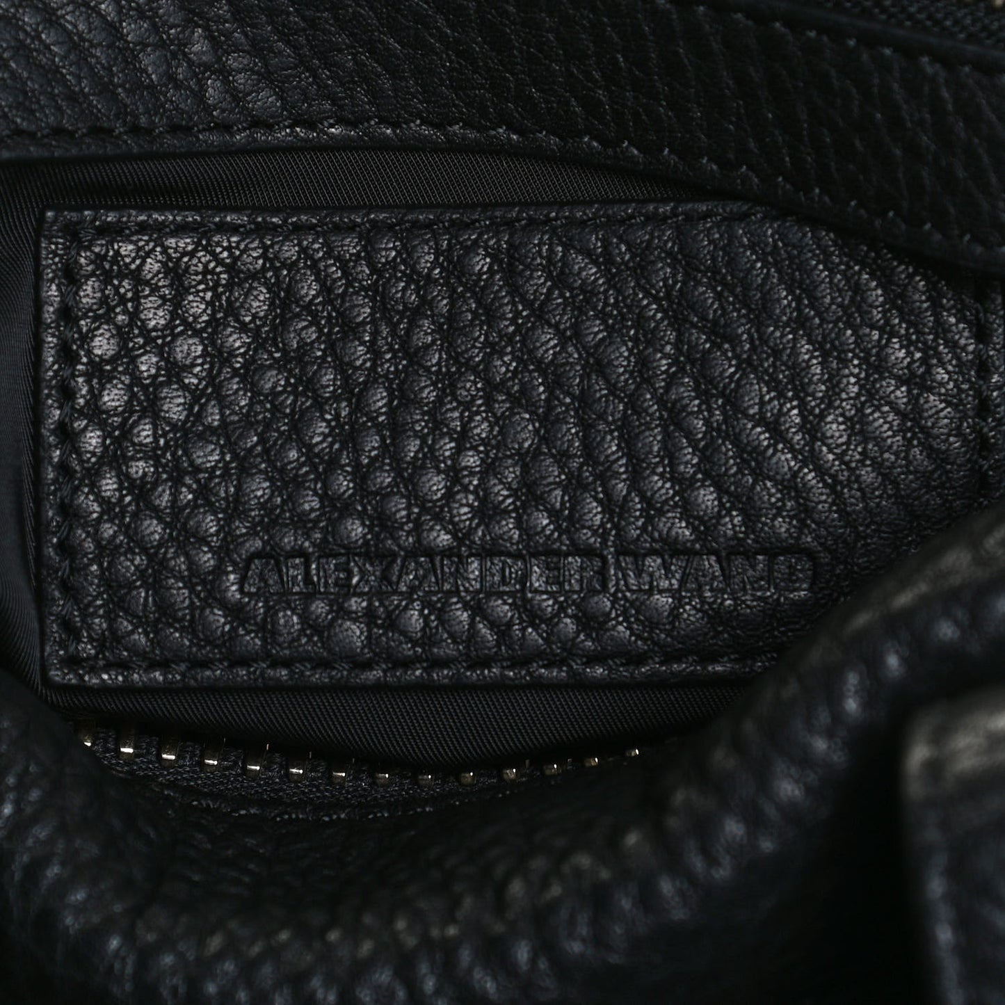 Pebbled Lambskin Rocco Black Pale Gold Hardware