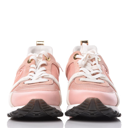 Louis Vuitton Suede Calfskin Run Away Sneakers 36 Rouge Pink 3 of 8