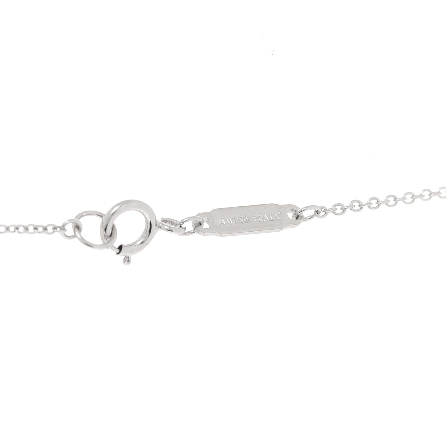 Tiffany 18K White Gold Diamond Tiffany T Baguette Pendant Necklace 5 of 6