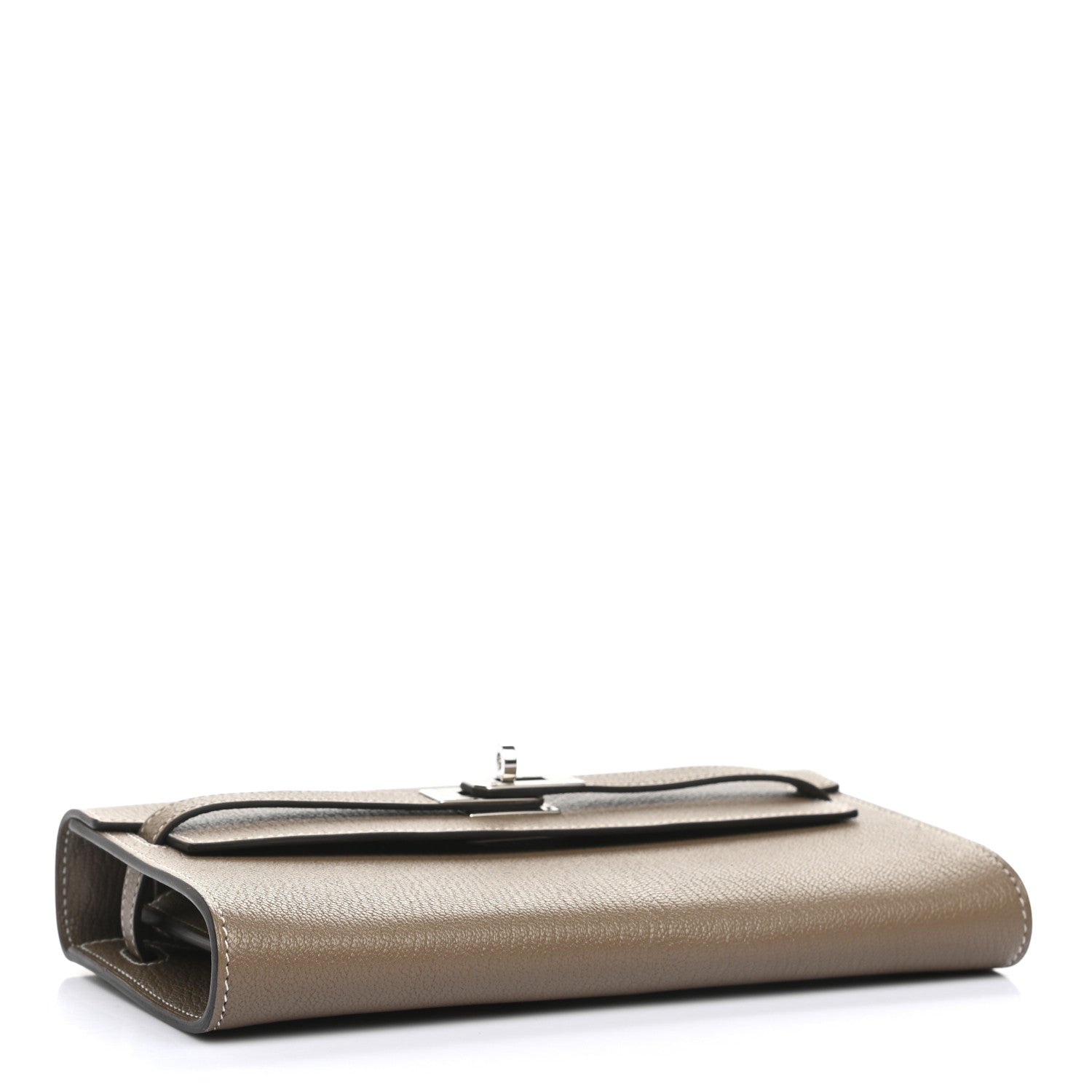 Hermes Chevre Mysore Kelly To Go Wallet Etoupe 2 of 10