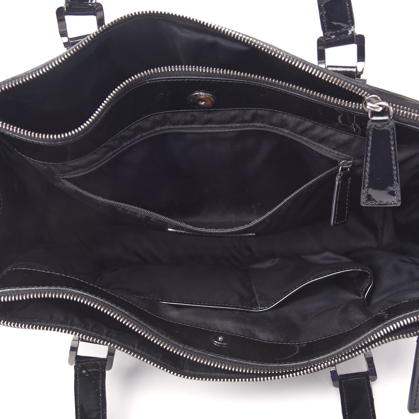 Patent Zip Tote Black