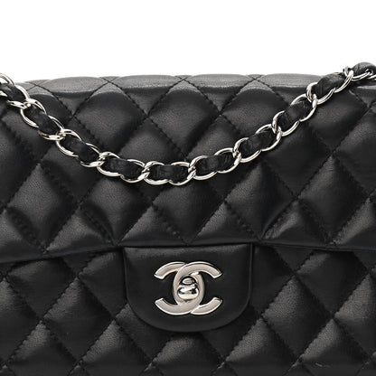 Chanel Lambskin Quilted East West Flap Black 8 of 10