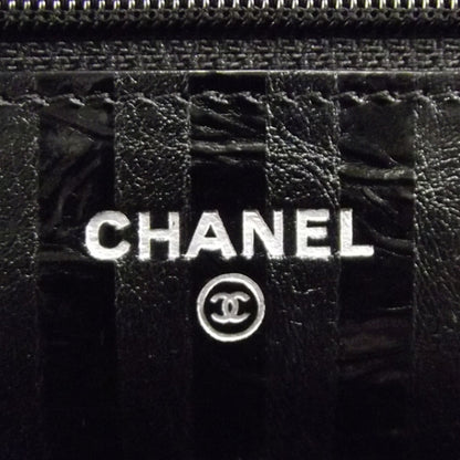 Chanel Striped Reissue Wallet On Chain Black 8 of 11