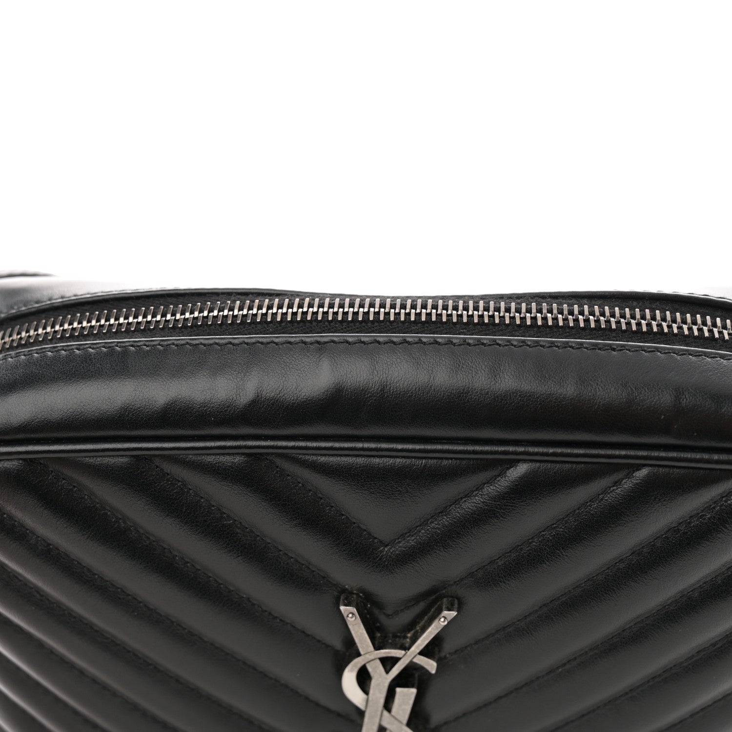 Saint Laurent Calfskin Matelasse Monogram Lou Camera Bag Black 14 of 17
