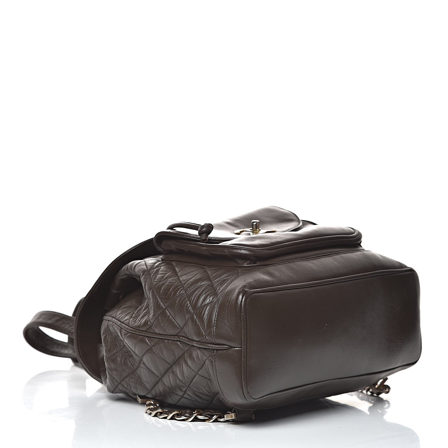 Chanel Lambskin Quilted Backpack Brown 4 of 11