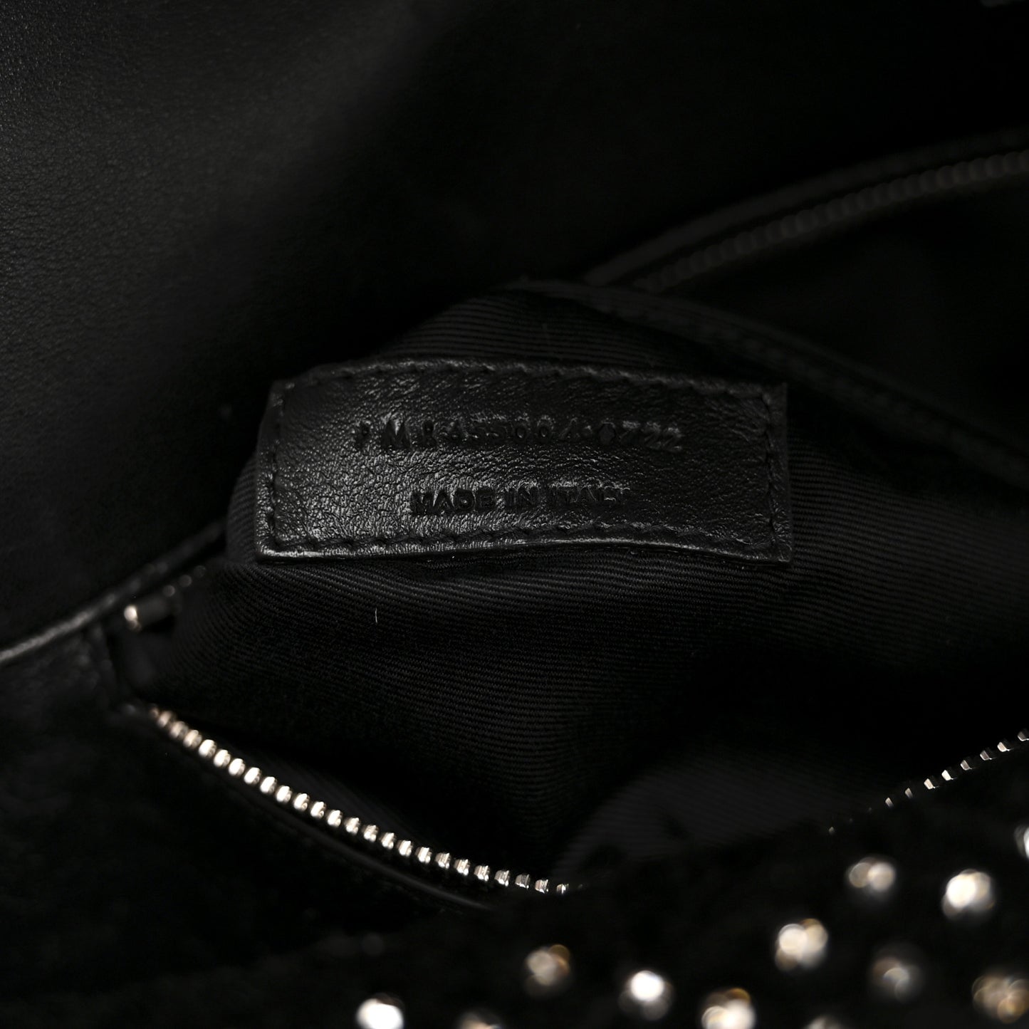 Velvet Lambskin Quilted Rhinestone Sade Puffer Envelope Clutch Black