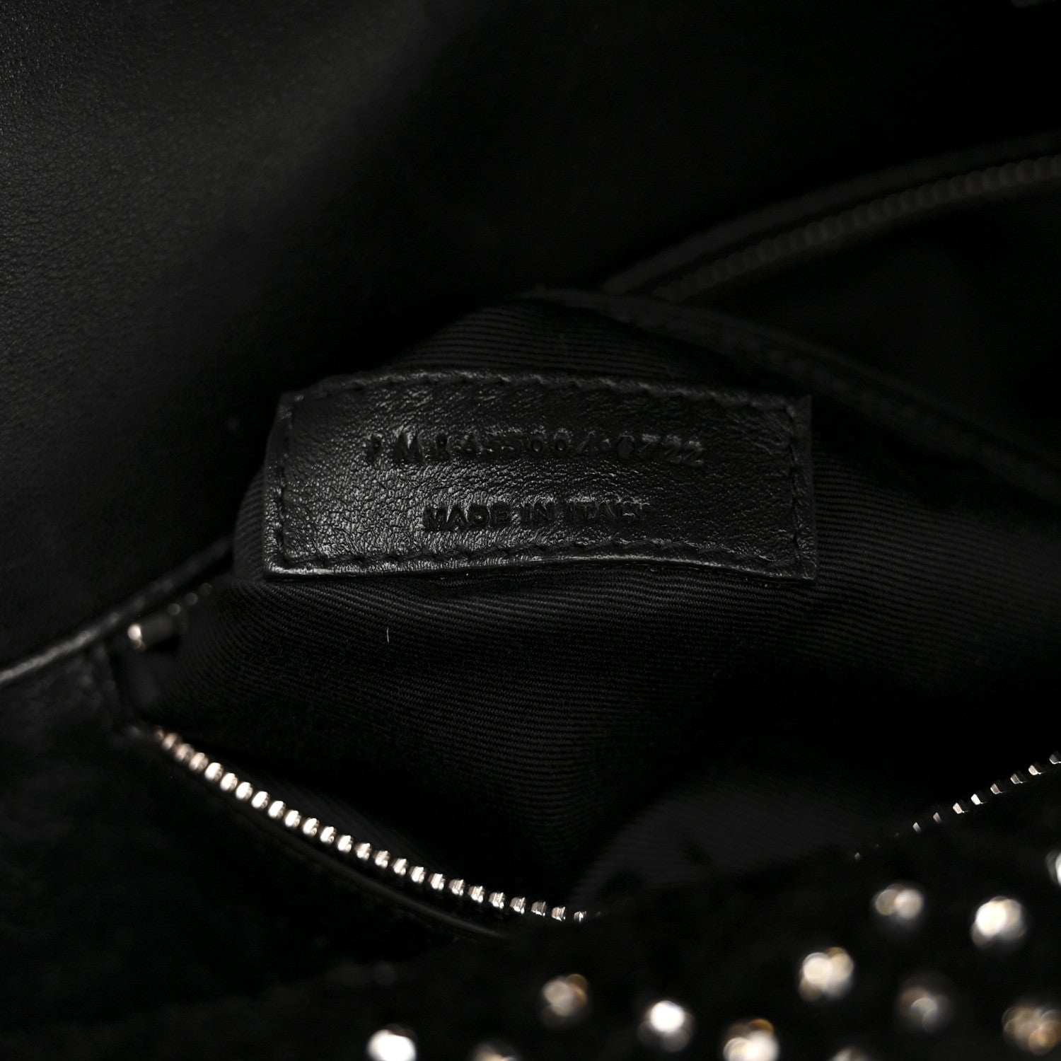 Saint Laurent Velvet Lambskin Quilted Rhinestone Sade Puffer Envelope Clutch Black 7 of 10