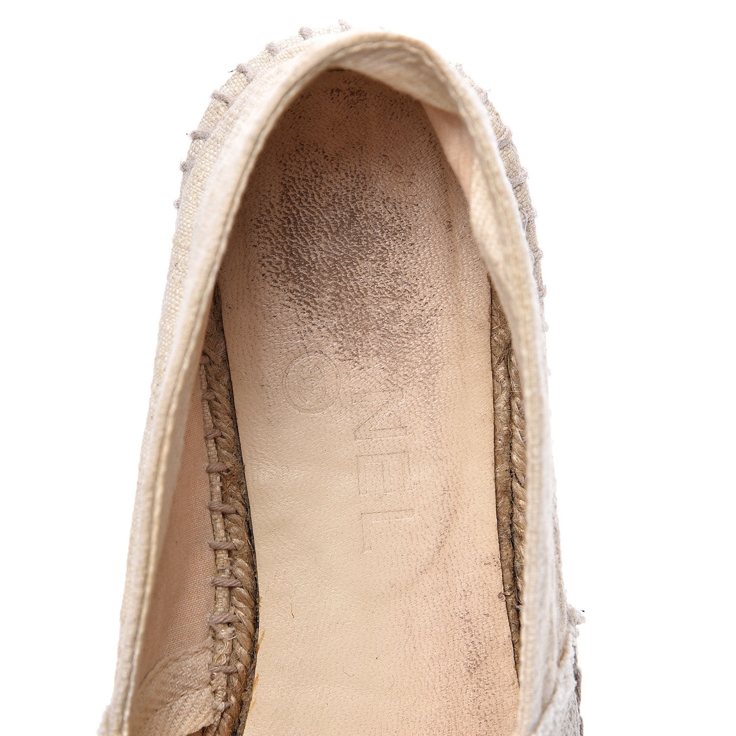 Chanel Linen CC Espadrilles 39 Beige Black 7 of 9