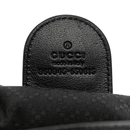 Gucci Denim GG Monogram Web Small Giglio Tote Black 6 of 9