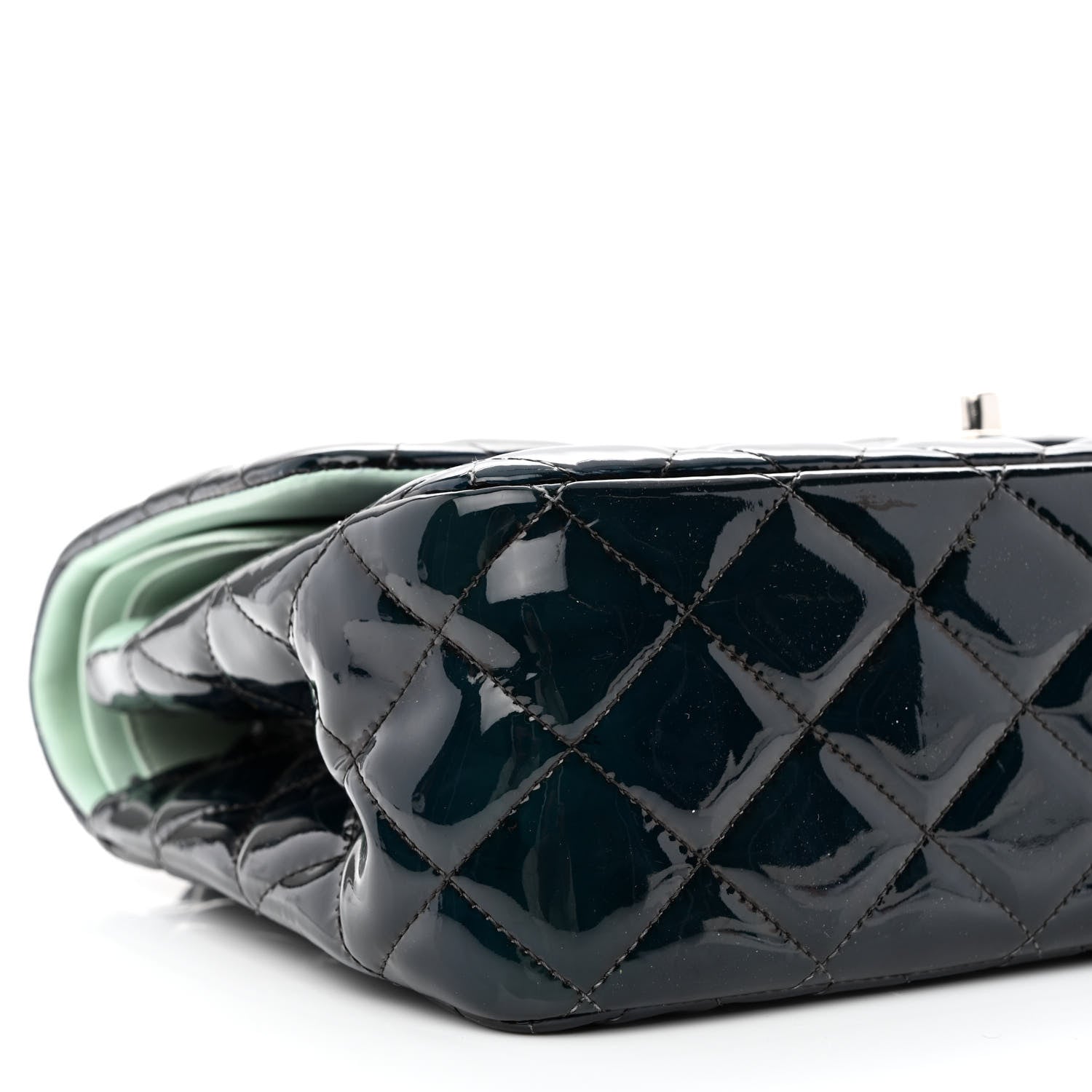 Chanel Patent Quilted Jumbo Double Flap Navy 8 of 15