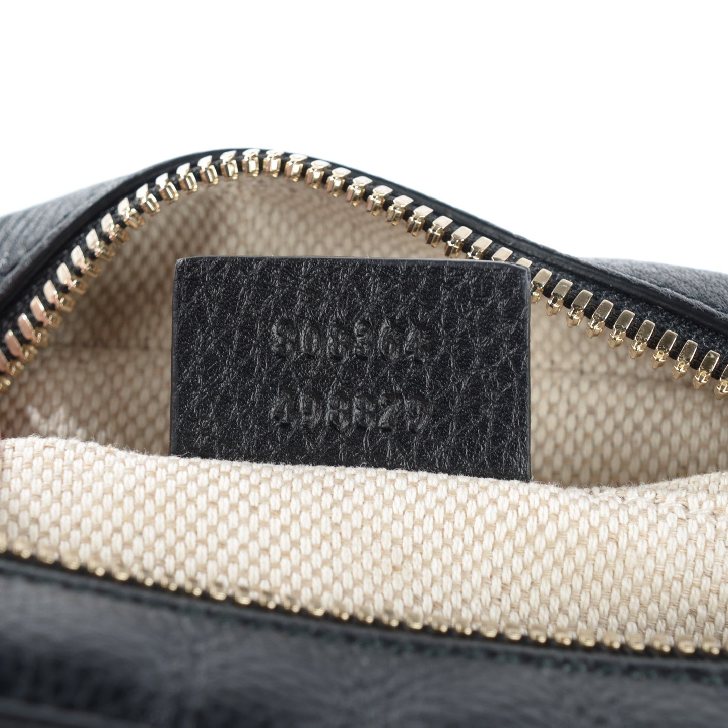 Pebbled Calfskin Small Soho Disco Bag Black
