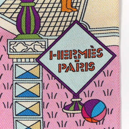Hermes Silk La Maison des Carres Twilly Aqua Vert D'eau Rose Aqua 2 of 4