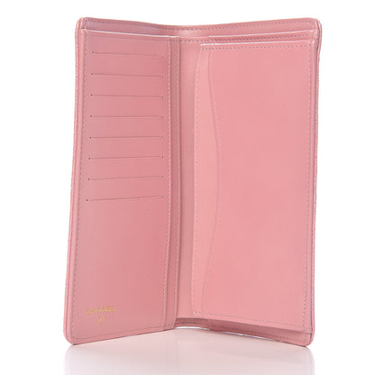 Chanel Iridescent Caviar Quilted Yen Wallet Rose Pink 5 of 9