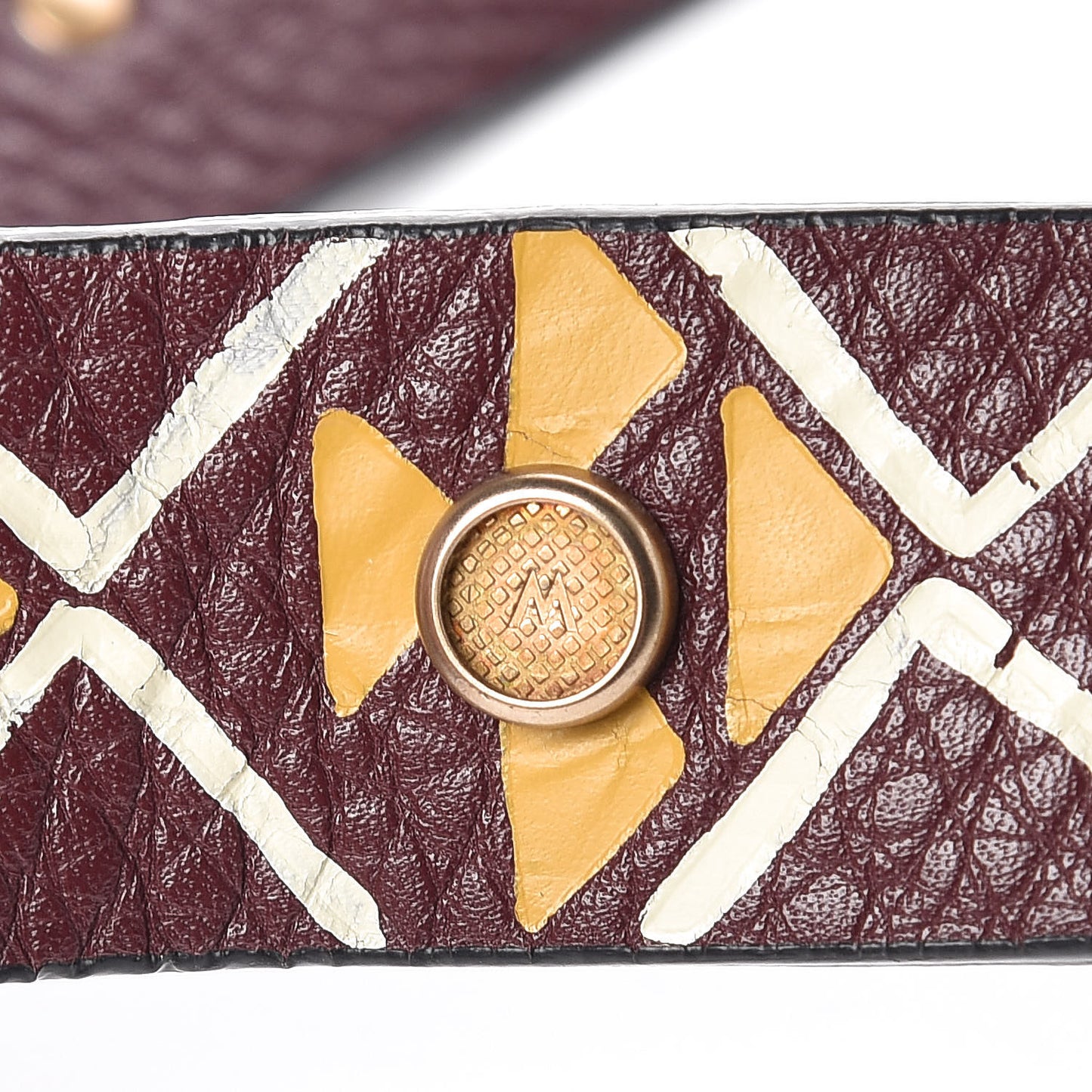 Calfskin Tribal Rockstud Shoulder Bag Rubin