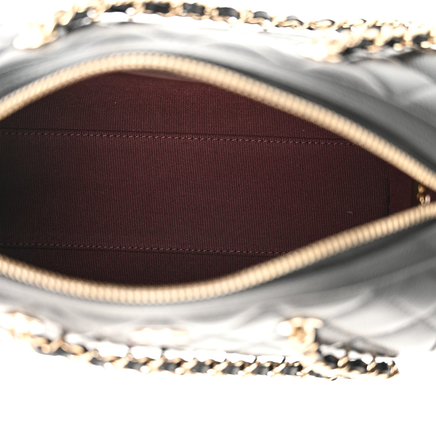 Caviar Quilted Classic Clutch With Chain Black