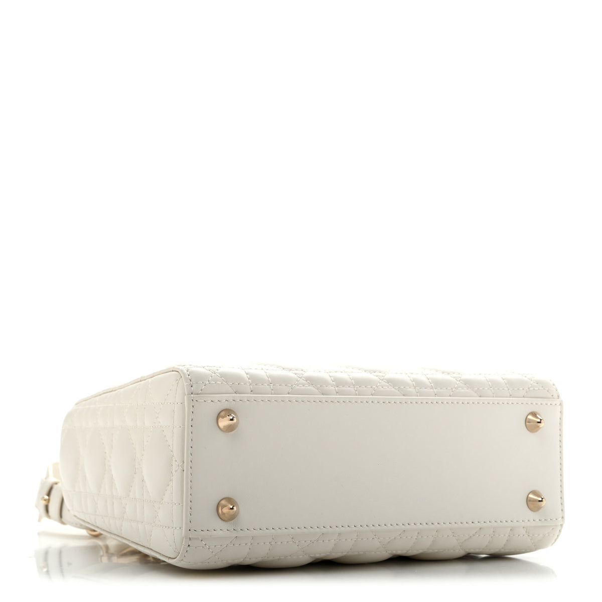 Christian Dior Lambskin Cannage Small My ABCDior Lady Dior White 4 of 13