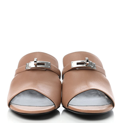 Hermes Goatskin Candy Sandals 37 Bois De Santal 2 of 8