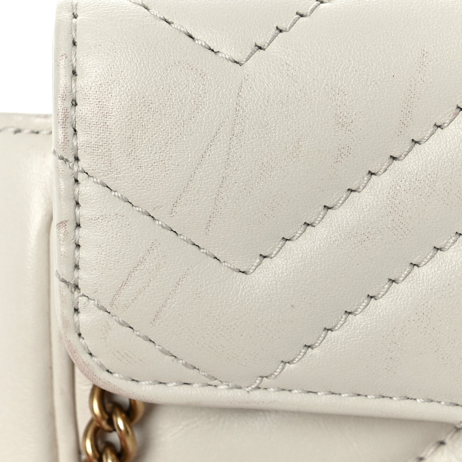 Gucci Calfskin Matelasse Super Mini GG Marmont Shoulder Bag White 11 of 11