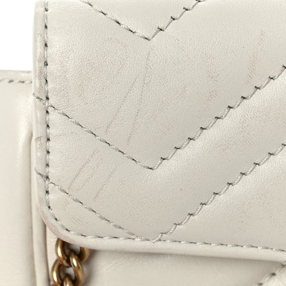 Gucci Calfskin Matelasse Super Mini GG Marmont Shoulder Bag White 11 of 11