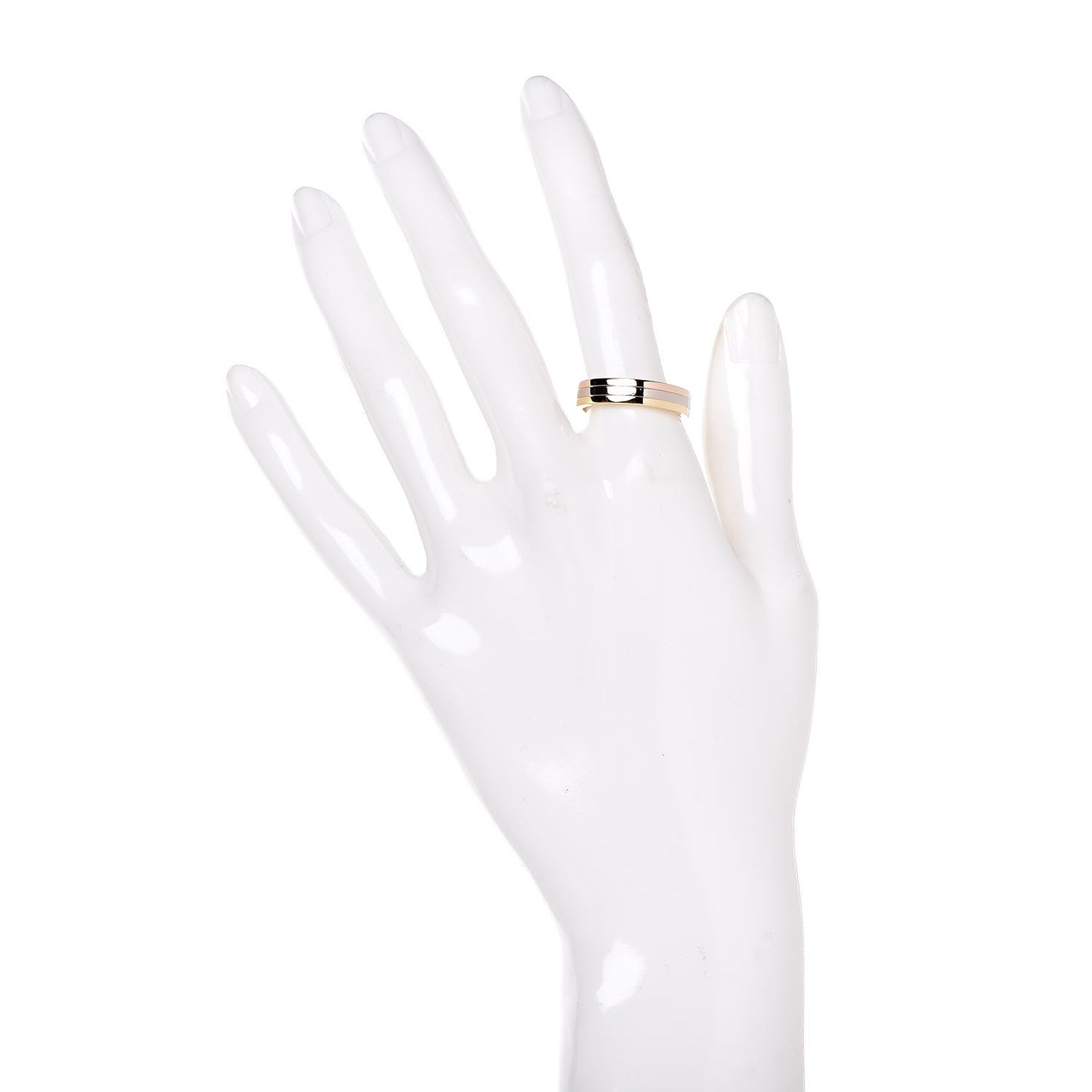 18K Pink White Yellow Gold 4.8mm Vendome Louis Cartier Wedding Band Ring 56 7.25