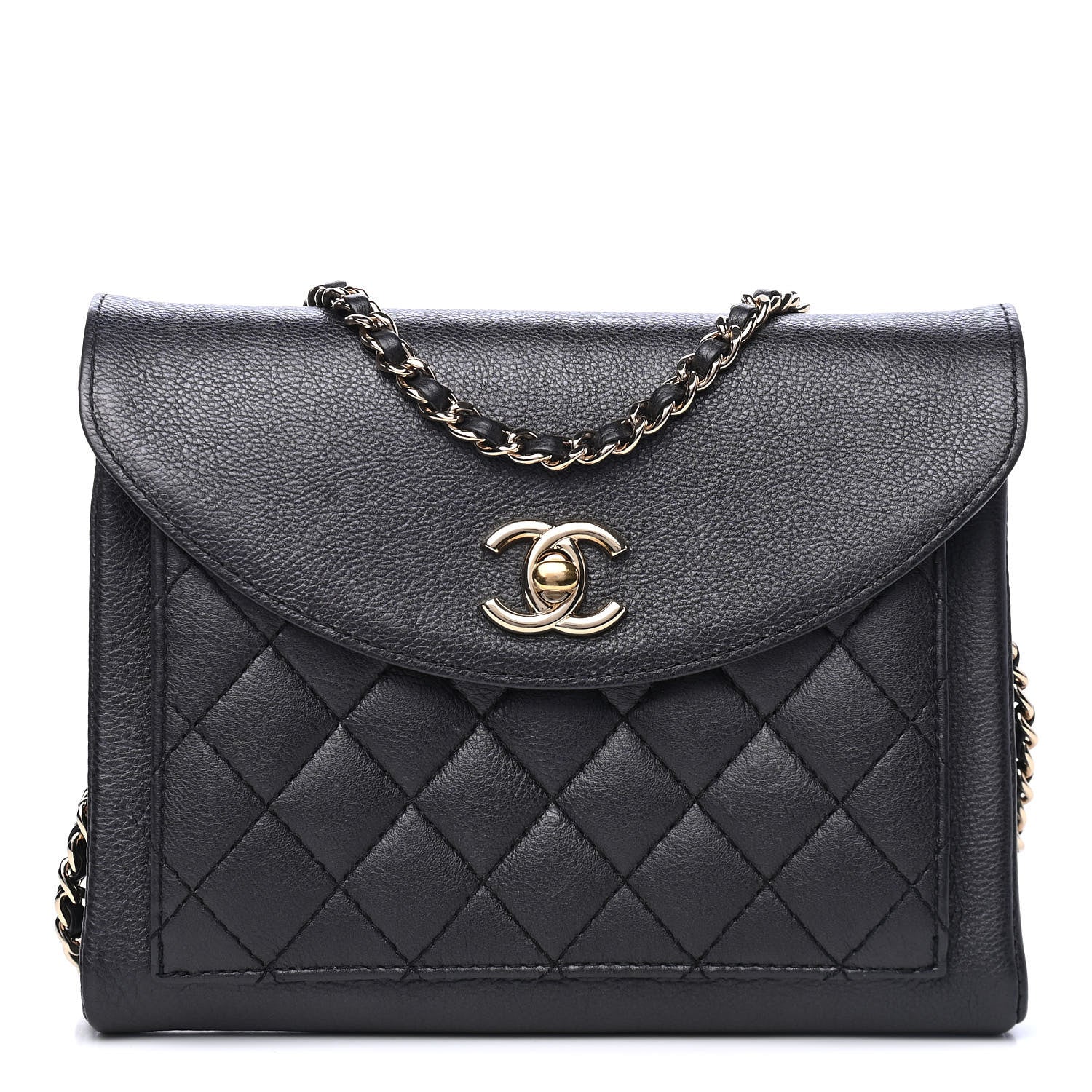 Chanel Calfskin Quilted Smart Pocket Crossbody Bag Black 1 of 4