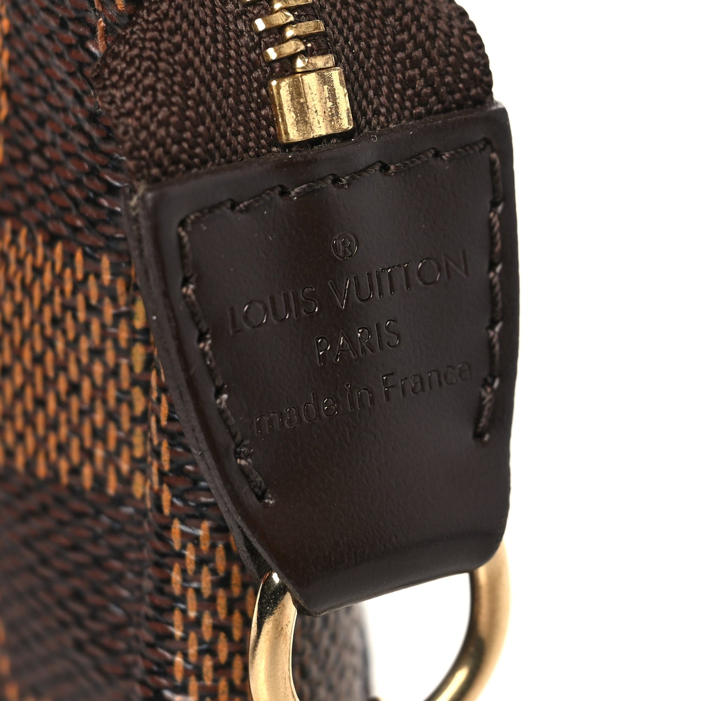 Damier Ebene Complice Trunks and Bags Mini Pochette Accessories Red