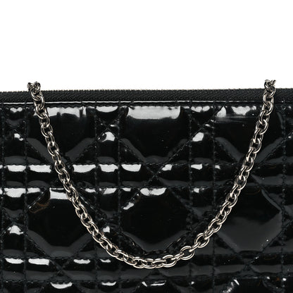 Christian Dior Patent Cannage Lady Dior Pochette Black 8 of 11