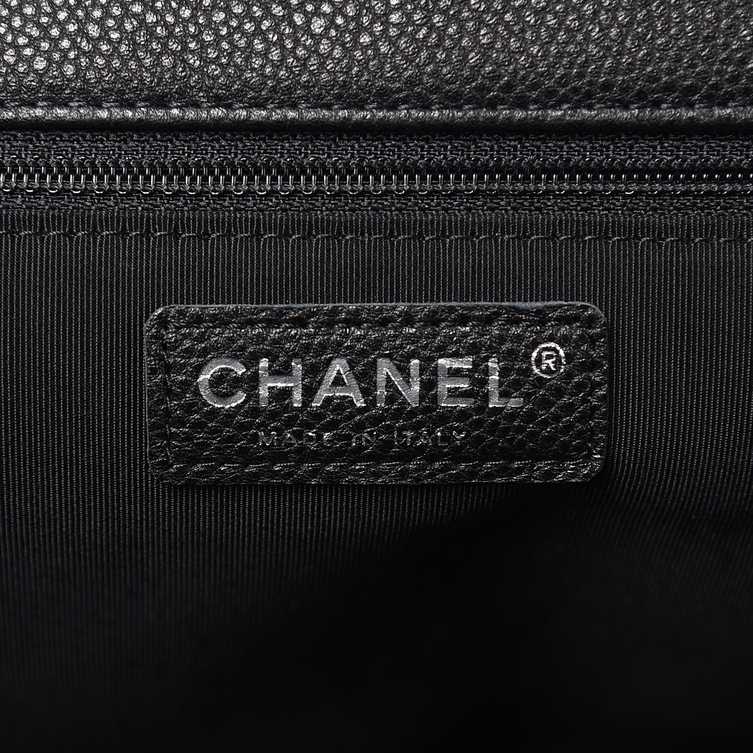 Chanel Caviar Chevron Quilted Large Puffy CC Flap Black 6 of 10