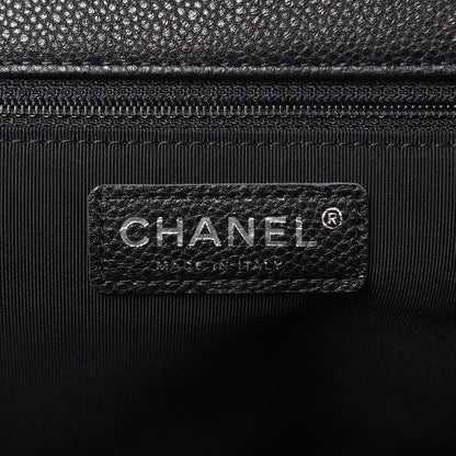 Chanel Caviar Chevron Quilted Large Puffy CC Flap Black 6 of 10