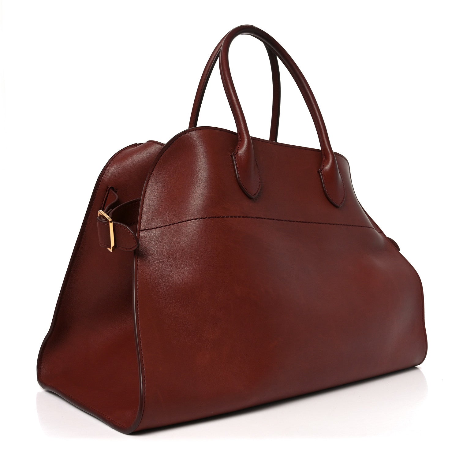 The Row Polished Saddle Calfskin Soft Margaux 15 Cognac 3 of 9