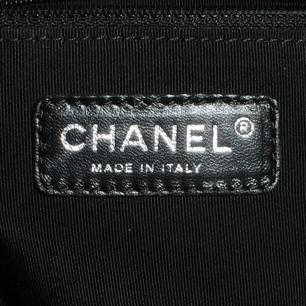 Chanel Vinyl Quilted CC Large Tote Black 6 of 7