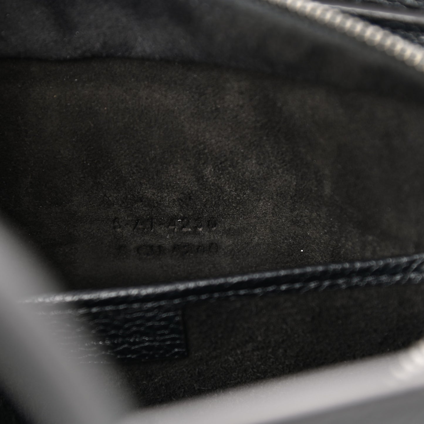 Drummed Calfskin Nano Luggage Black