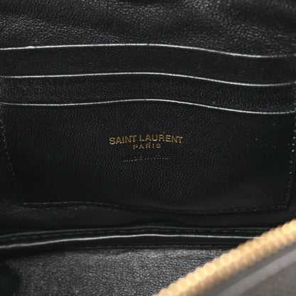 Saint Laurent Grain De Poudre Matelasse Monogram Mini Lou Camera Bag Pebble 6 of 10