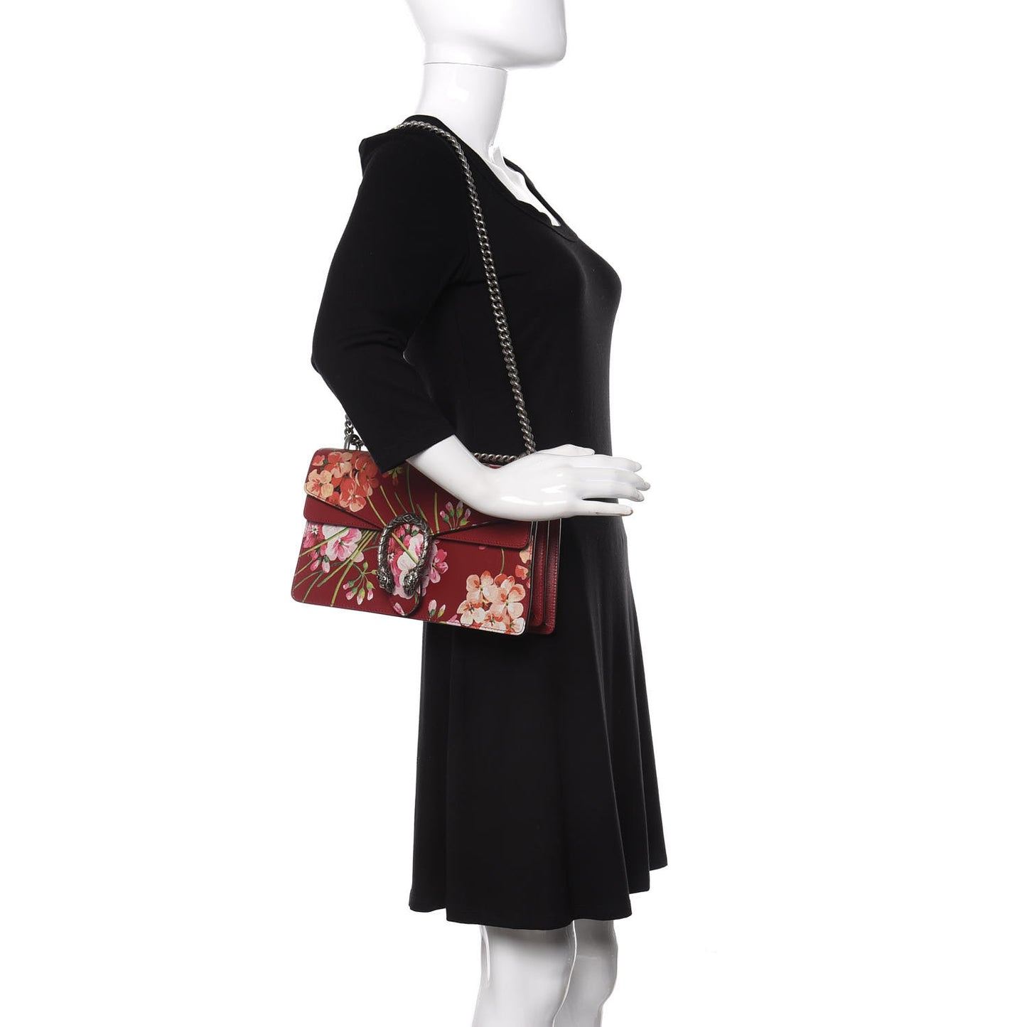 Calfskin Blooms Print Small Dionysus Shoulder Bag Romantic Cherry Multicolor