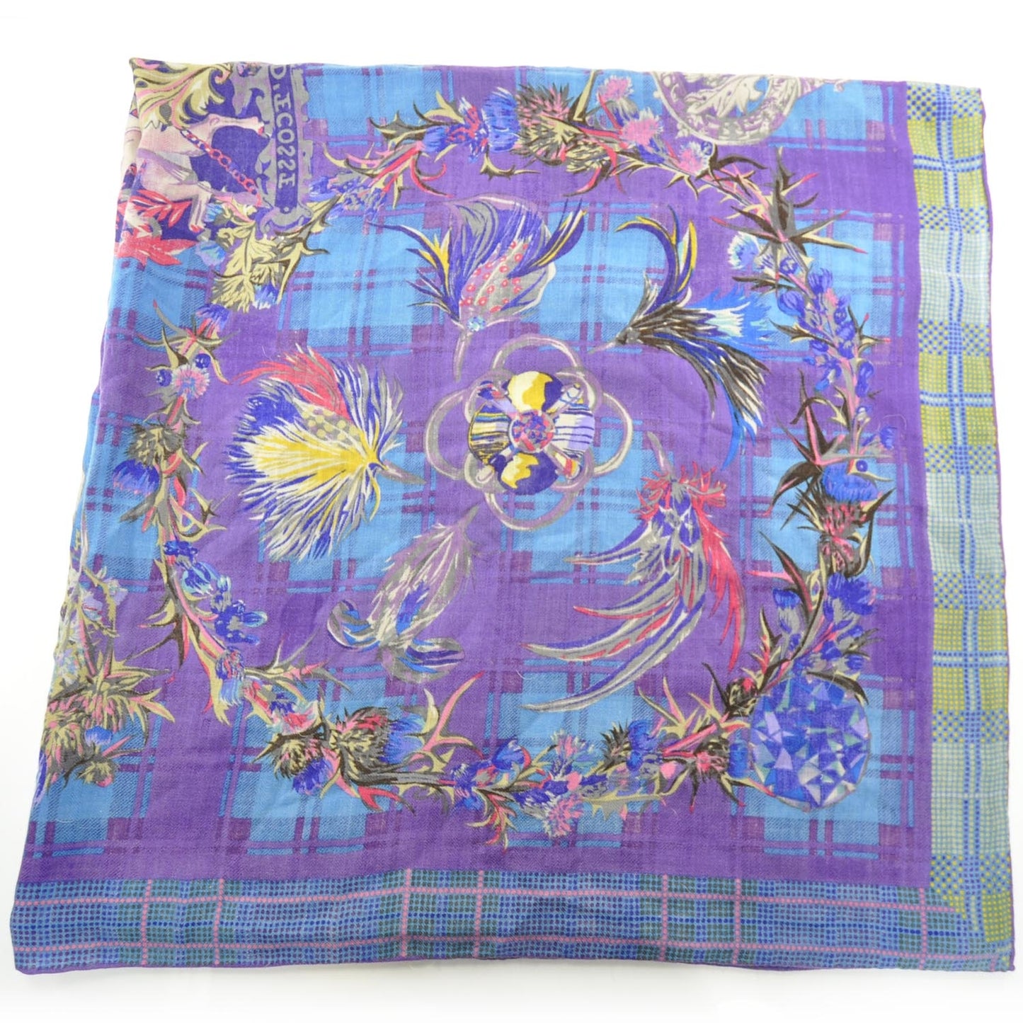 Cashmere Silk Fleurs d Ecosse Shawl 140