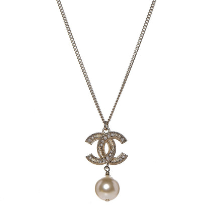 Chanel Pearl CC Drop Necklace Gold 1 of 4