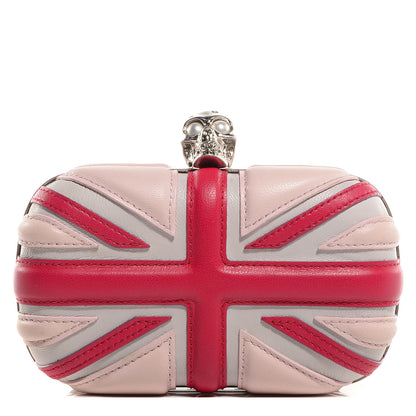 Alexander McQueen Leather Britannia Box Clutch Ice Pink 1 of 7