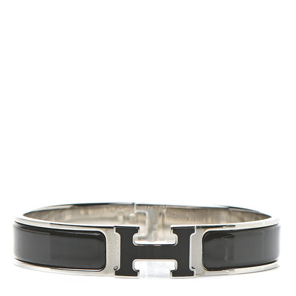 Hermes Enamel Narrow Clic Clac H Bracelet GM Black 1 of 5