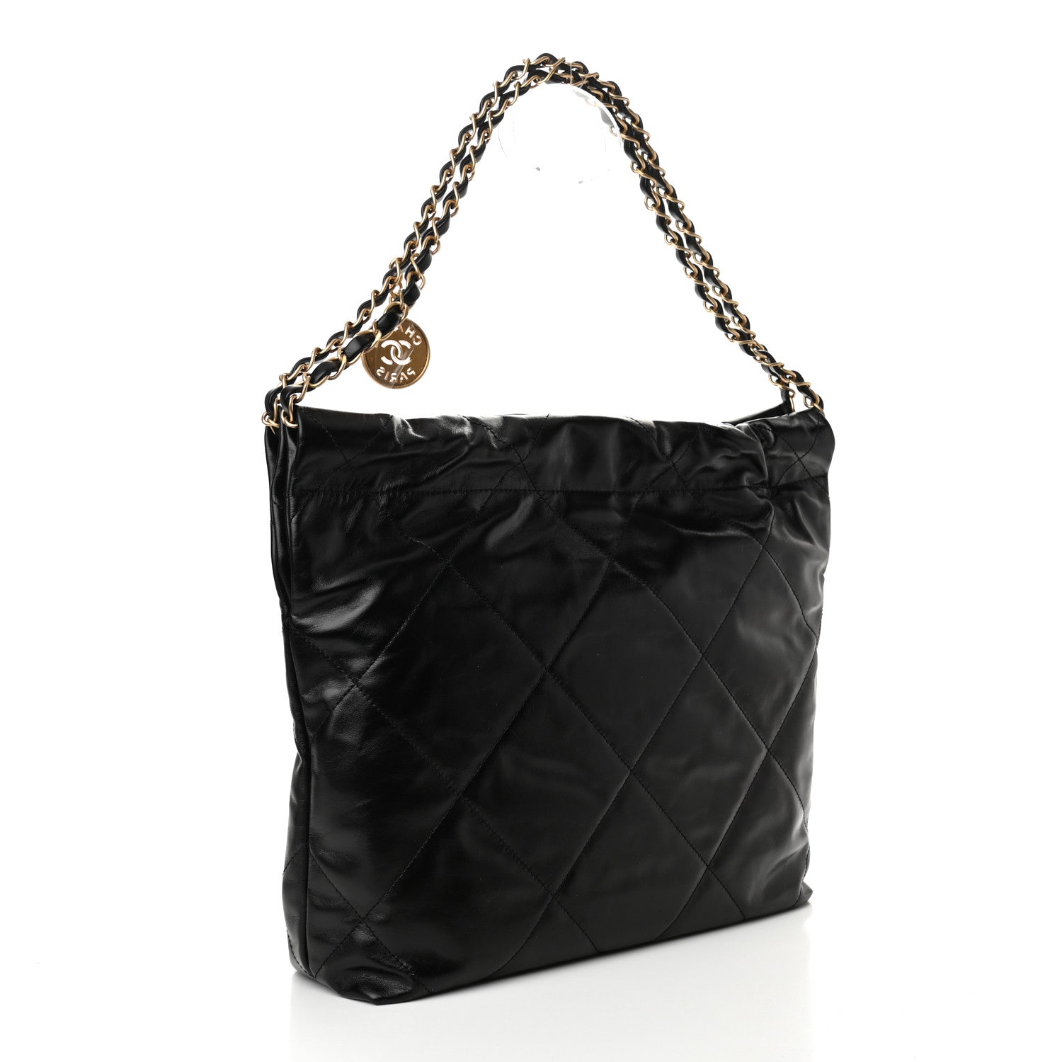 Chanel Shiny Calfskin Quilted Small Chanel 22 Black 4 of 11