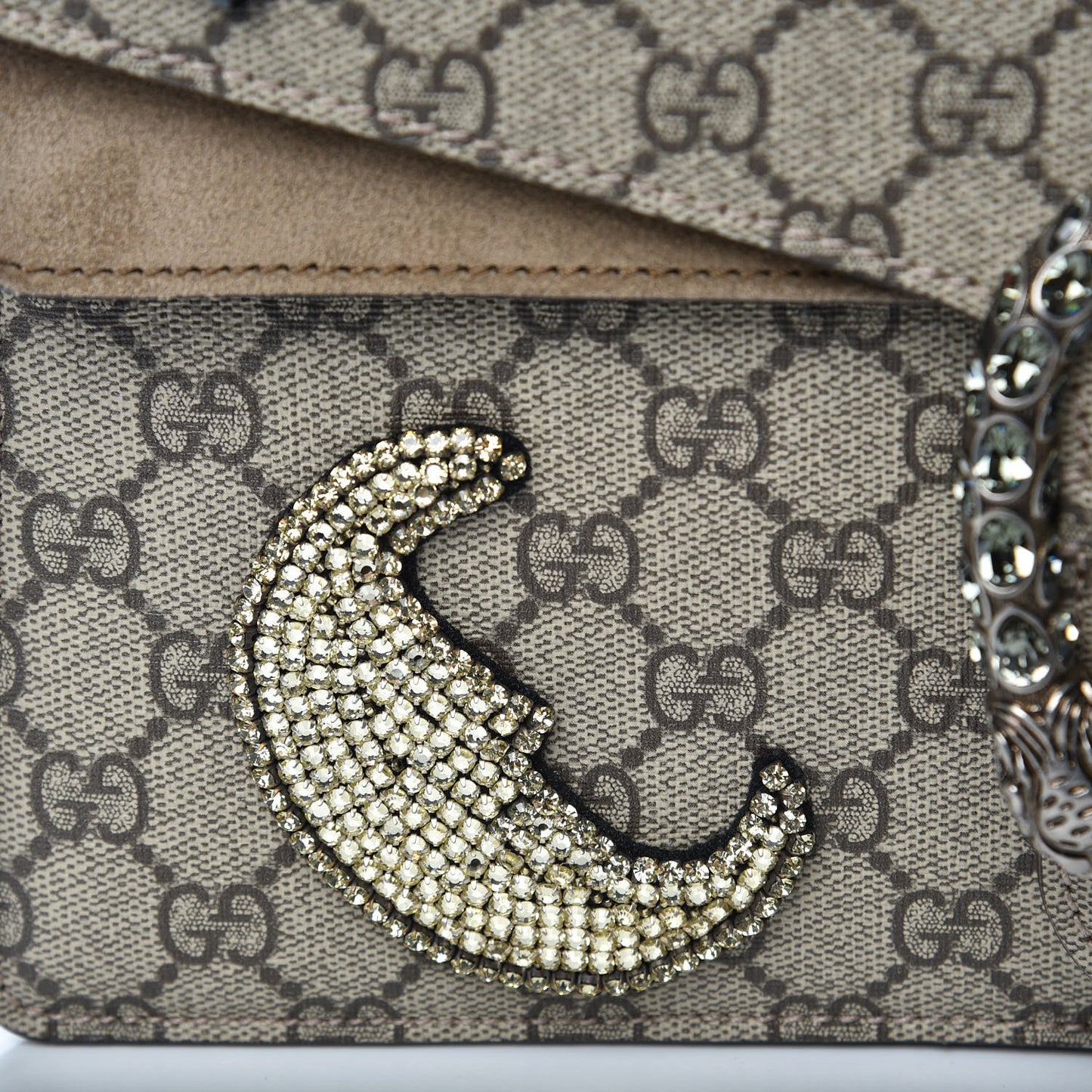 GG Supreme Monogram Shooting Star Embroidered Medium Dionysus Shoulder Bag Beige