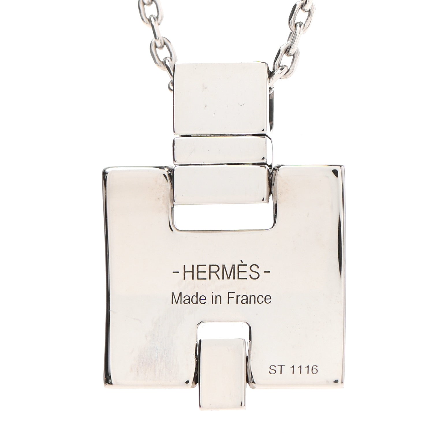 Hermes Palladium Lacquered Eileen Pendant Necklace 5 of 5